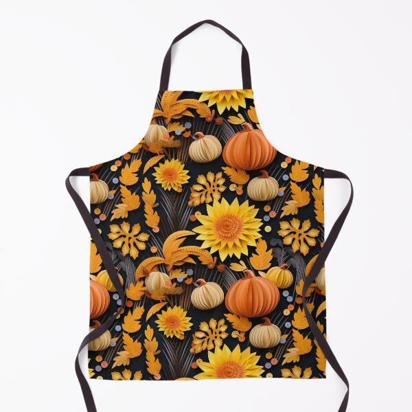 Item preview, Autumn Harvest Pattern - 3D Paper Art - Pumpkins designed and sold by JoanNinjaHen.