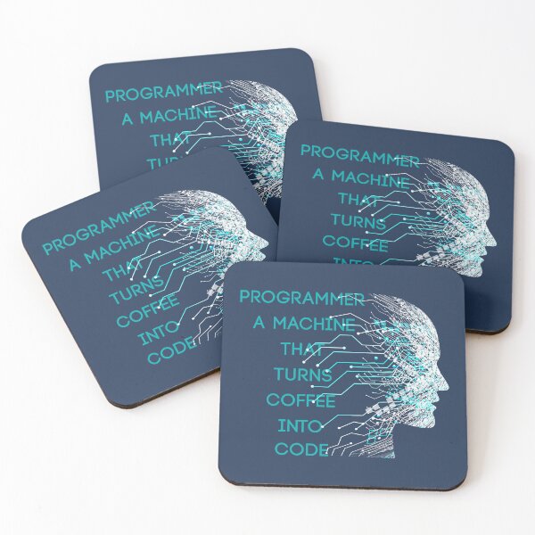 Item preview, Programmer A machine that turns coffee into code, a funny joke for programming lovers and developers designed and sold by abdelhak2005.