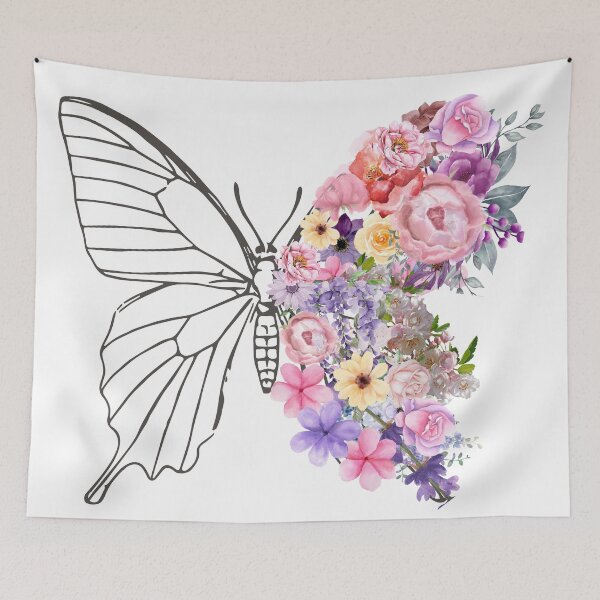 Item preview, Butterfly with Flower Wings designed and sold by RokaaShop.