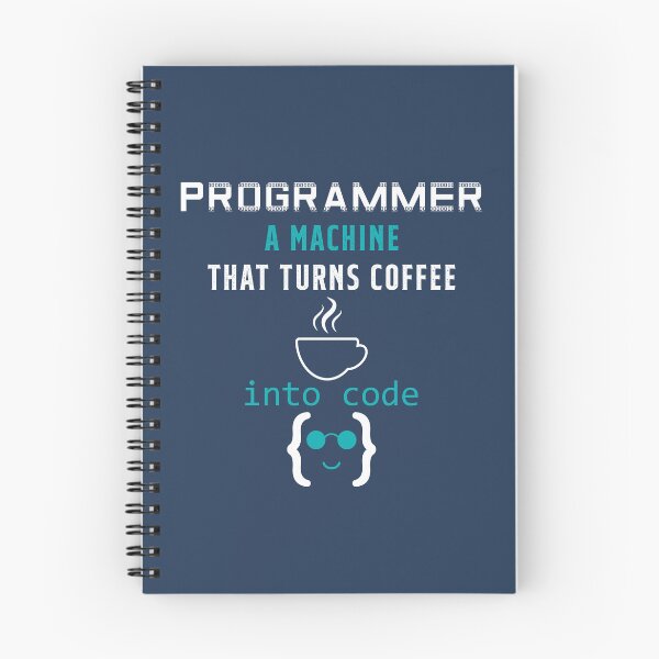 Item preview, Programmer A machine that turns coffee into code, a funny joke for programming lovers and developers designed and sold by abdelhak2005.