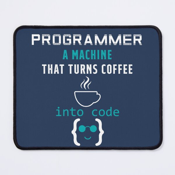 Item preview, Programmer A machine that turns coffee into code, a funny joke for programming lovers and developers designed and sold by abdelhak2005.