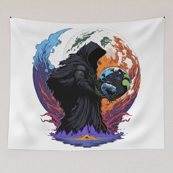 Item preview, The Grim Reaper holds the world designed and sold by BearsAndSkulls.