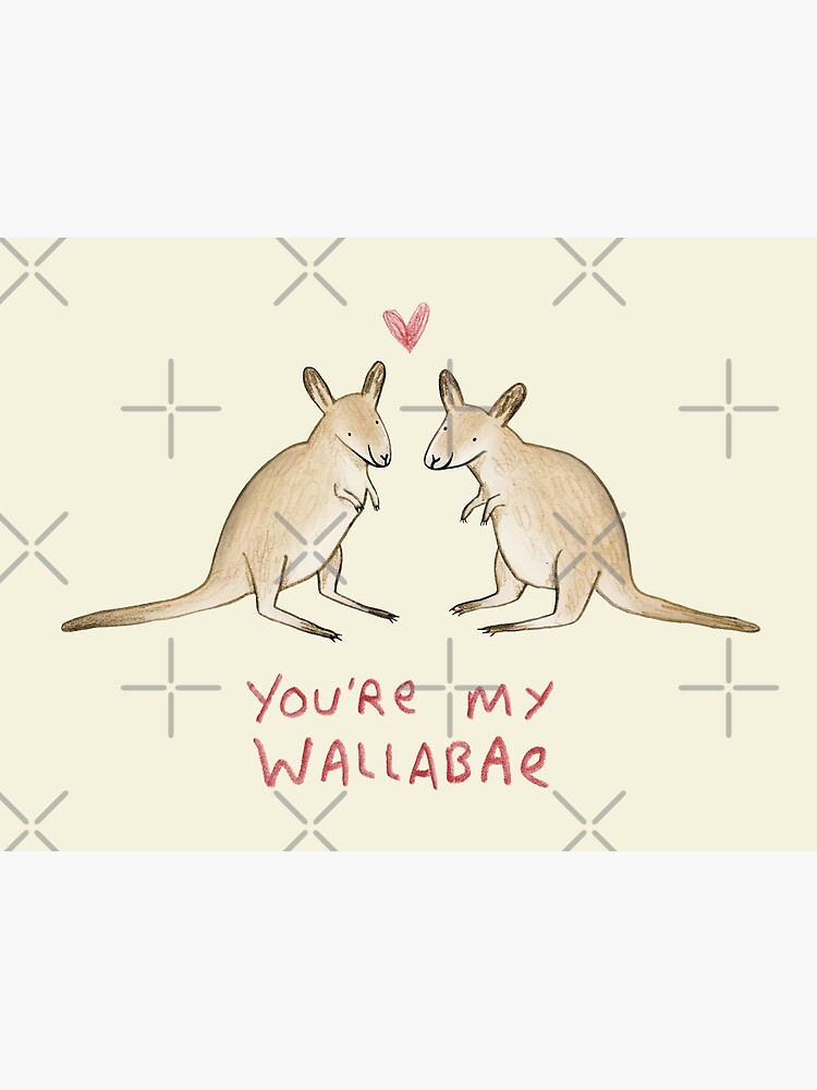 Thumbnail 2 of 2, Greeting Card, Wallabae designed and sold by Sophie Corrigan.