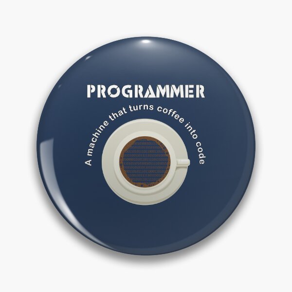 Item preview, Programmer A machine that turns coffee into code, a funny joke for programming lovers and developers designed and sold by abdelhak2005.