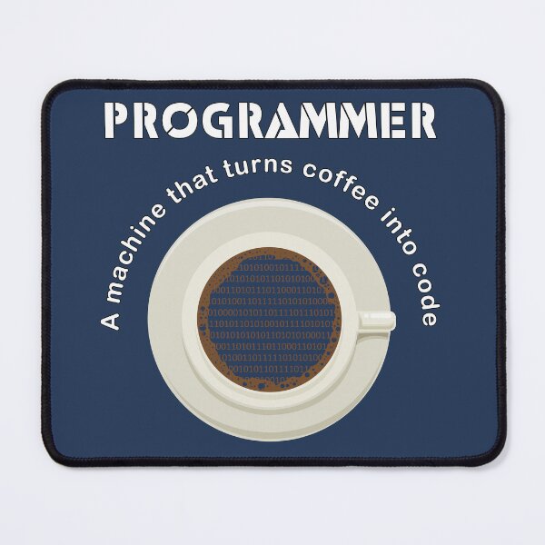 Item preview, Programmer A machine that turns coffee into code, a funny joke for programming lovers and developers designed and sold by abdelhak2005.