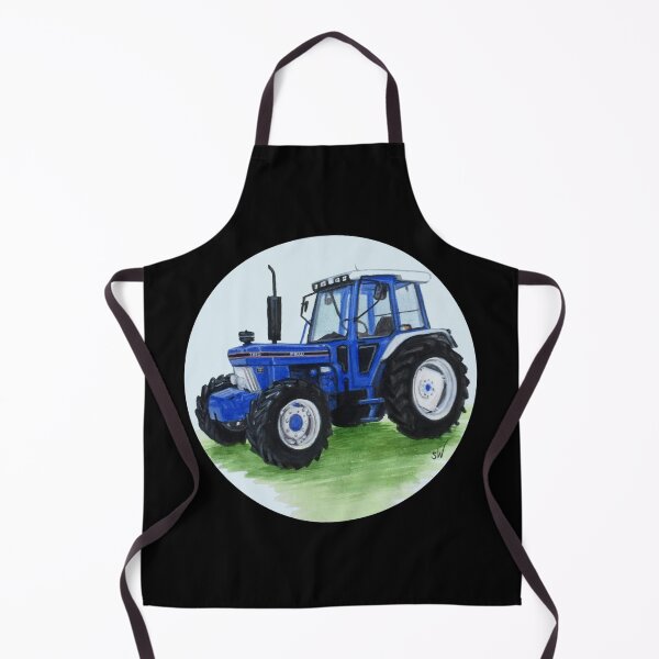 Item preview, Blue Classic Tractor (black background) designed and sold by SandraWarmerdam.