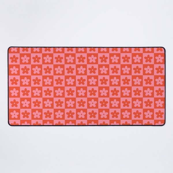 Item preview, Patrón de tablero de ajedrez con flores en rosa brillante, ¡un diseño de "Jaque mate"! designed and sold by StudioSquiggly.