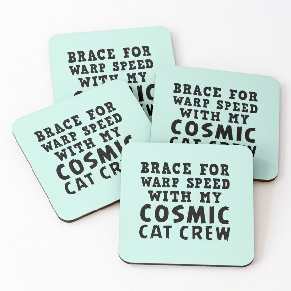 Item preview, Brace for warp speed with my cat crew, funny car saying  designed and sold by byzmo.