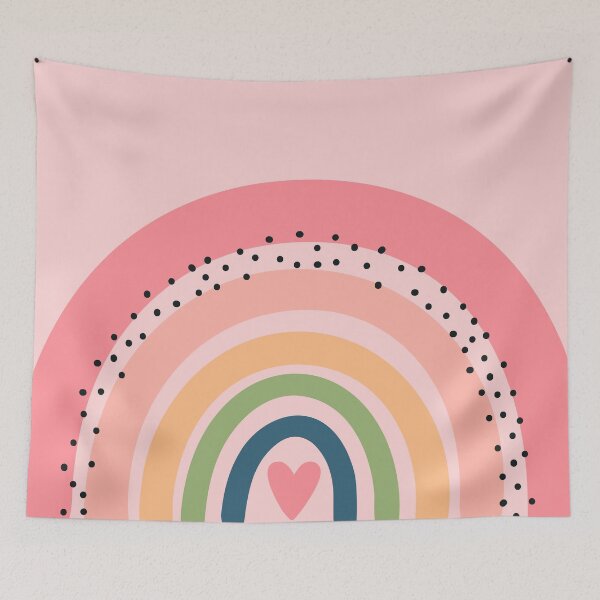 Item preview, Aesthetic Girly Colorful Boho Bohemian Pretty Cute Rainbow designed and sold by CapturedByeJ.