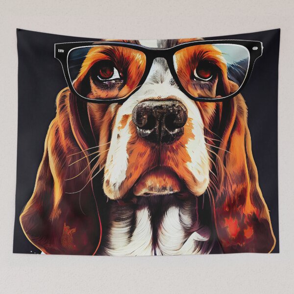 Item preview, Hipster Dog Abby #dog designed and sold by JBJart.