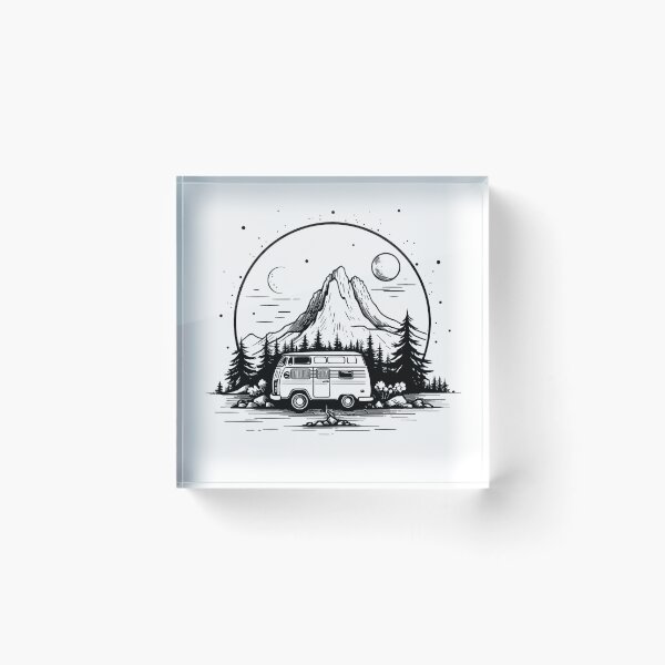 Item preview, Retro Travel: Vintage Adventure Camping Car designed and sold by ArtByKattie.