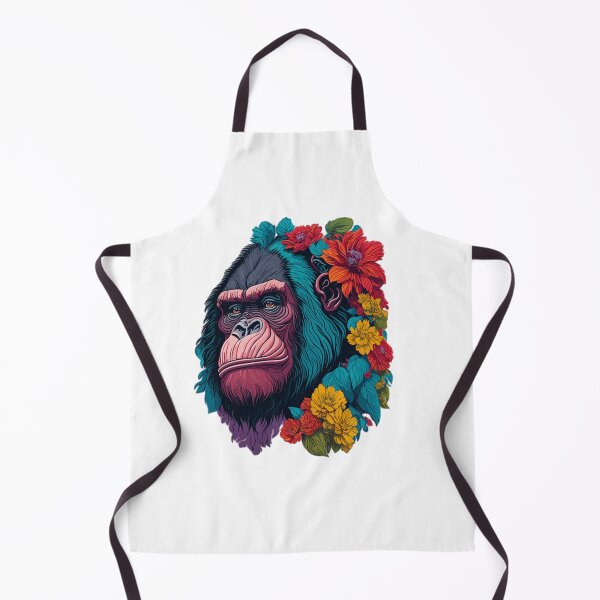 Item preview, Colorful Gorilla with Flowers designed and sold by FocusChillax.