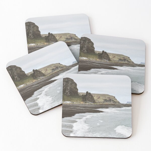 Item preview, Black Sand Beach Mountains Travel Iceland designed and sold by chonkandbeans.
