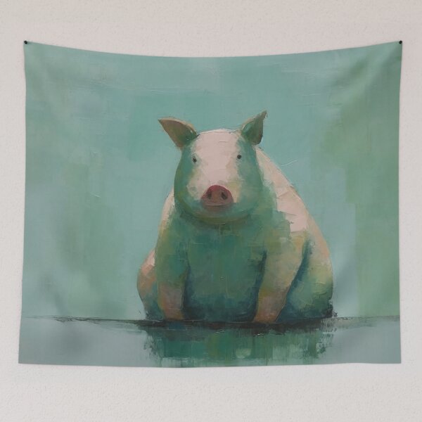 Item preview, Pig Sitting in Green designed and sold by YoPedro.