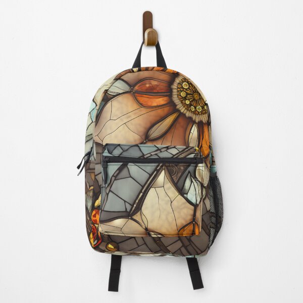 Item preview, Steampunk twisted Flowers on Broken Stained Glass designed and sold by BrandonArtWorld.