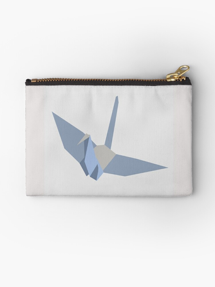 Origami Paper Crane Zipper Pouch By Kasaiki