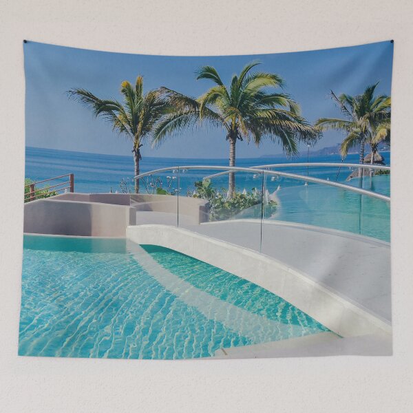 Item preview, Beach Resort Palm Trees Travel Mexico designed and sold by chonkandbeans.