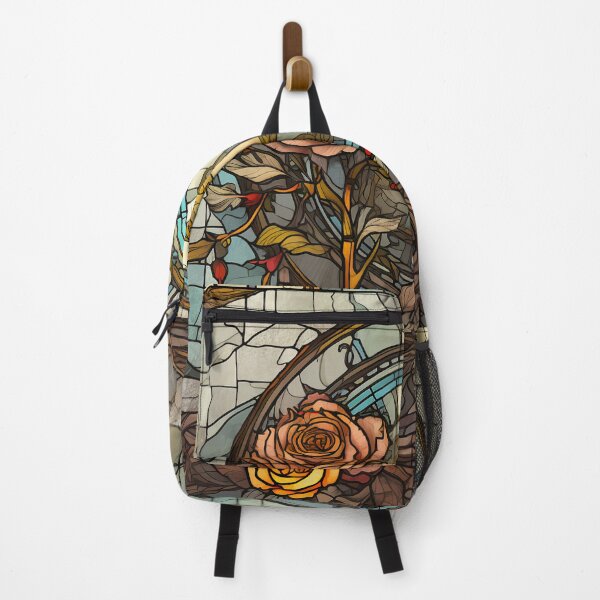 Item preview, Steampunk twisted Flowers on Broken Stained Glass designed and sold by BrandonArtWorld.