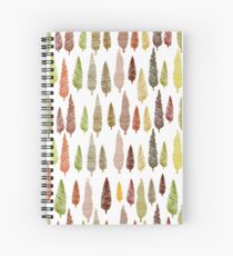 Seamless hand drawn vector pattern with different spruces Spiral Notebook