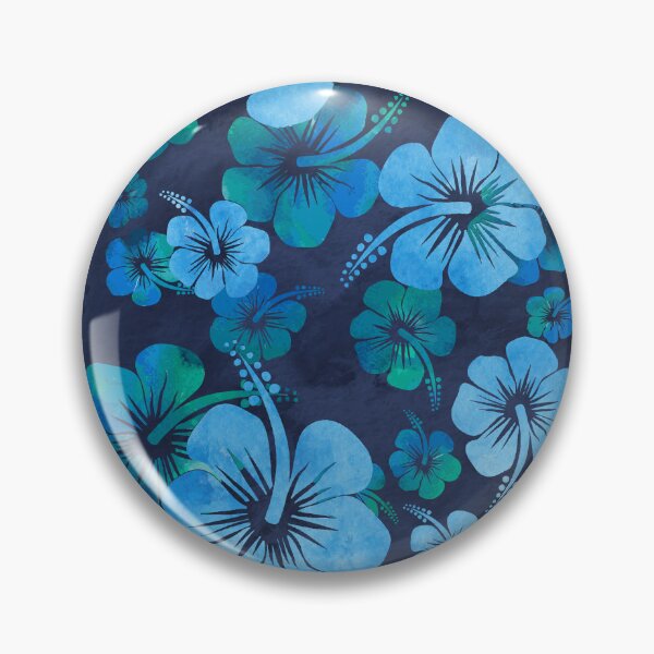 Item preview, Aloha Blue Hawaiian Floral Print designed and sold by TinyStarAmerica.