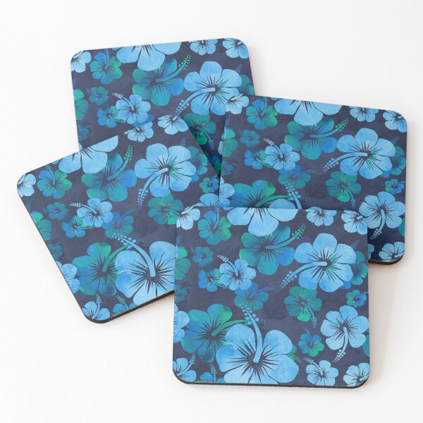 Item preview, Aloha Blue Hawaiian Floral Print designed and sold by TinyStarAmerica.