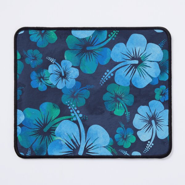 Item preview, Aloha Blue Hawaiian Floral Print designed and sold by TinyStarAmerica.