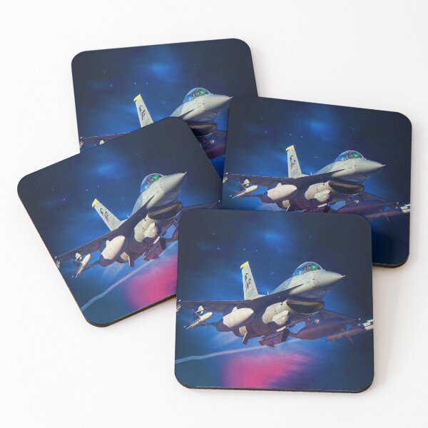 Item preview, F-16C Fighting Falcon flying in the night sky oil painting designed and sold by Rodissimus1984.