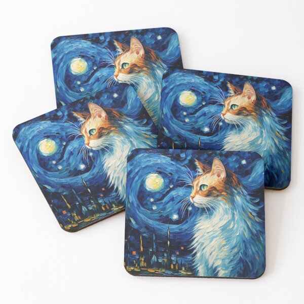 Item preview, Cat Starry Night designed and sold by Myra365Art.