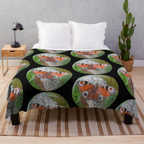 Item preview, Peacock Butterfly Painting (black) designed and sold by SandraWarmerdam.