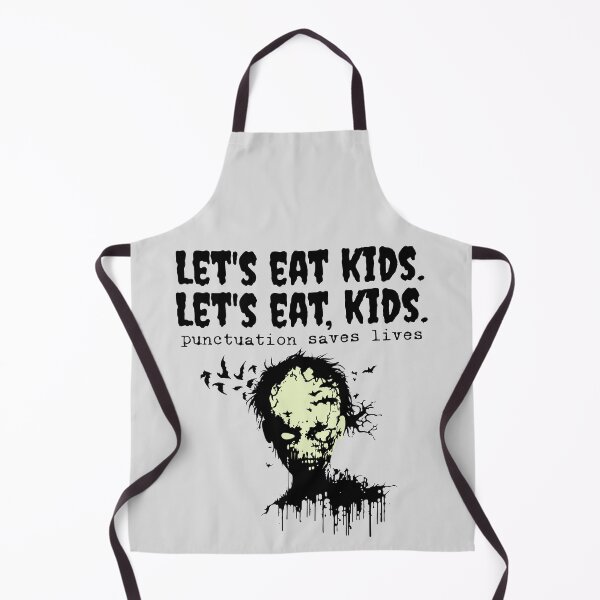Item preview, Punctuation Saves Lives, zombie let's eat kids designed and sold by HRSCreates.