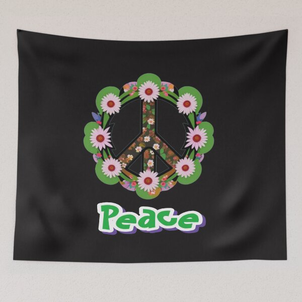 Item preview, Floral peace sign  designed and sold by Roxburylane.