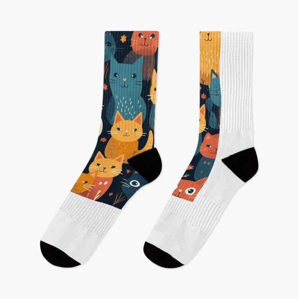 Item preview, Smiling happy colourful cats pattern designed and sold by SmileshareShop.