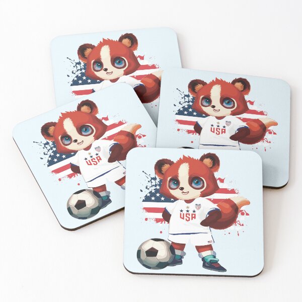 Item preview, USA Soccer Red Panda Mascot designed and sold by Numero14.