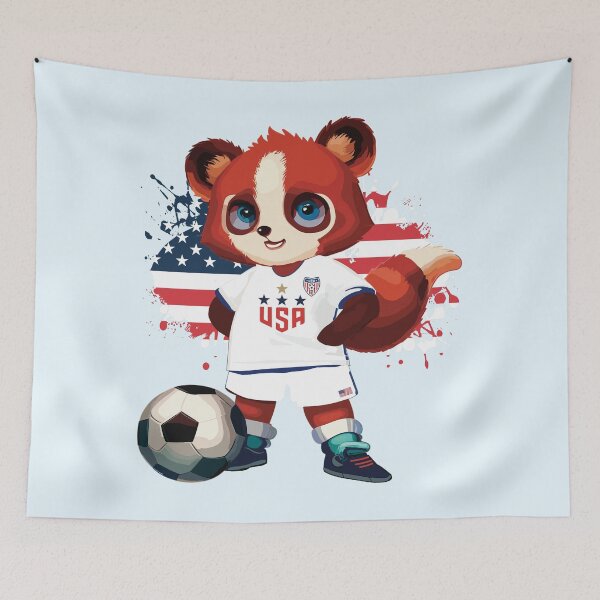 Item preview, USA Soccer Red Panda Mascot designed and sold by Numero14.