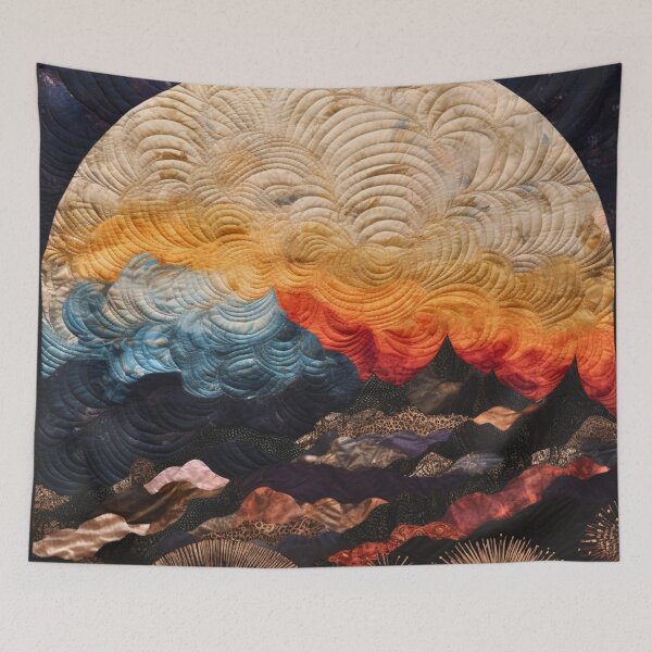 Item preview, Moon inside mountain Abstract designed and sold by LazyLifestyle.