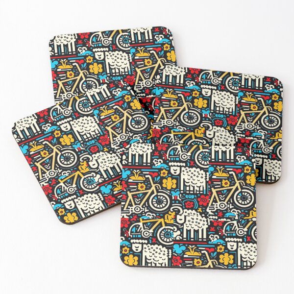 Item preview, Cycling past sheep designed and sold by RachelRebel.