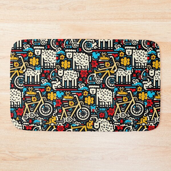 Item preview, Cycling past sheep designed and sold by RachelRebel.