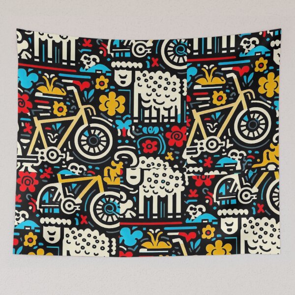 Item preview, Cycling past sheep designed and sold by RachelRebel.