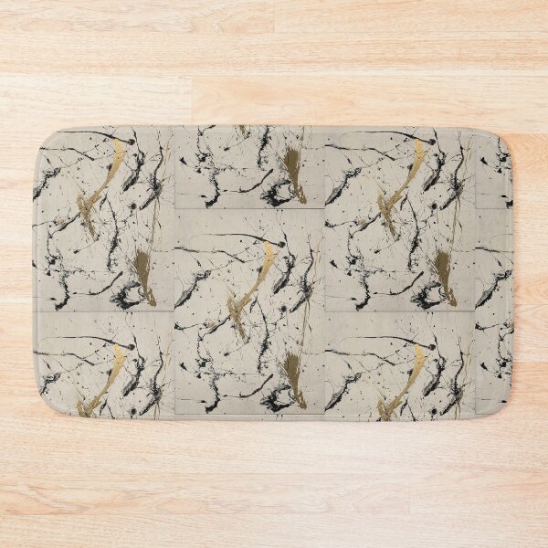 Item preview, Unruly, Black white and gold abstract splatter and drip painting designed and sold by IICents.