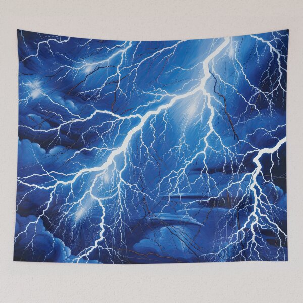 Item preview, Electricity Will Kill You Sapphire Blue Graphic T-Shirt Dress designed and sold by Digital-Art-Co.