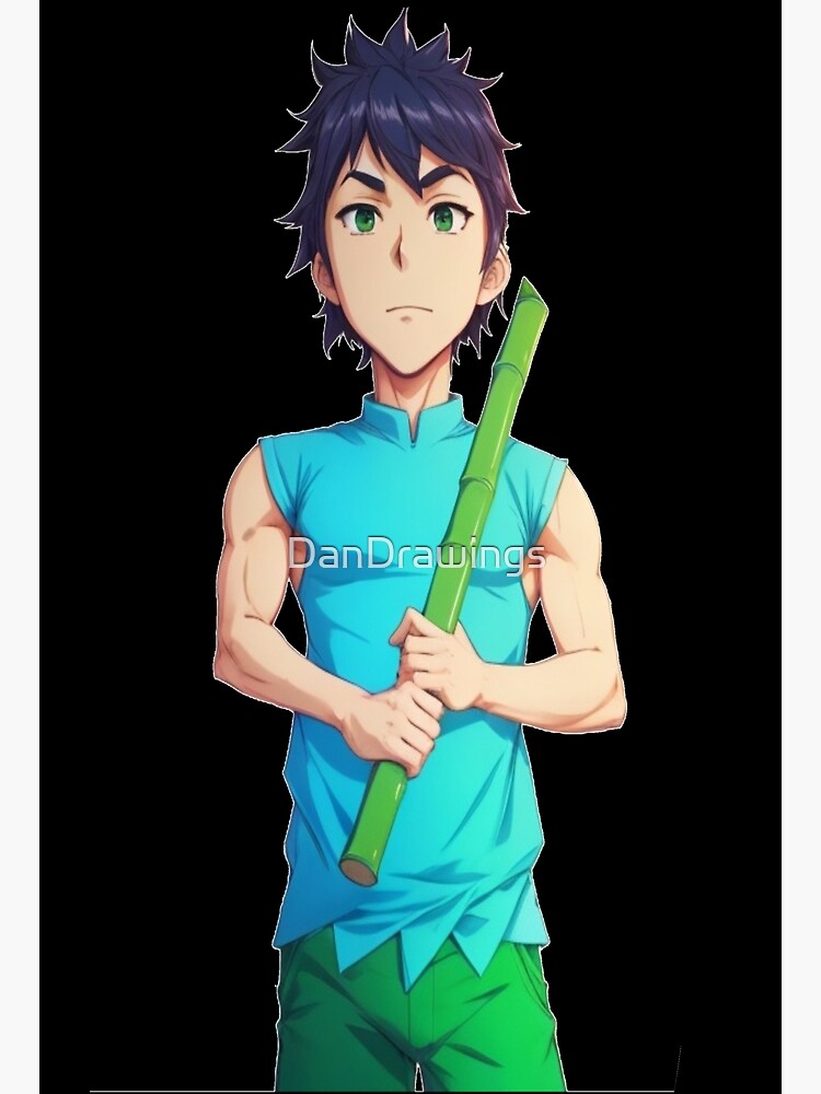 Muscular Anime Boy | Greeting Card