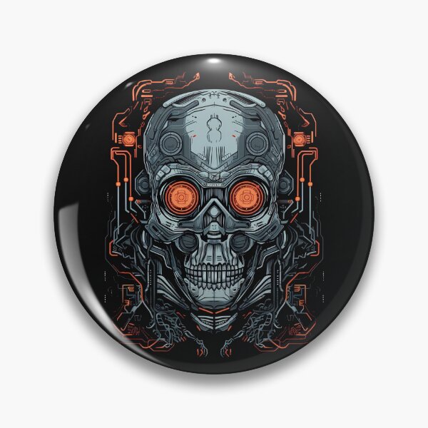 Item preview, Artificial Intelligence AI Singularity Cyborg Robot skull designed and sold by MLArtifex.