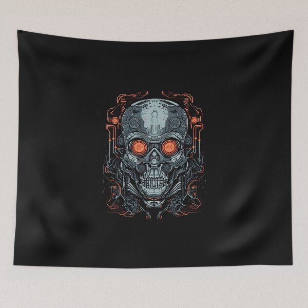 Item preview, Artificial Intelligence AI Singularity Cyborg Robot skull designed and sold by MLArtifex.