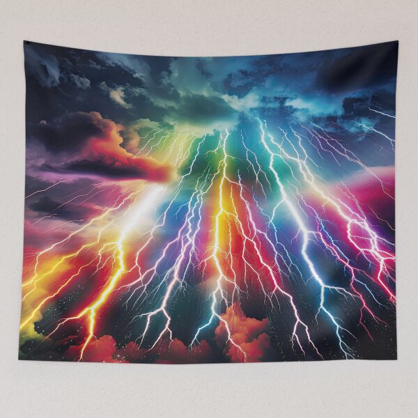 Item preview, Electricity Will Kill You Rainbow Graphic T-Shirt Dress designed and sold by Digital-Art-Co.