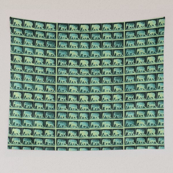 Item preview, Vintage Elephant in Motion, Rain Forest designed and sold by DreamingBeetle.