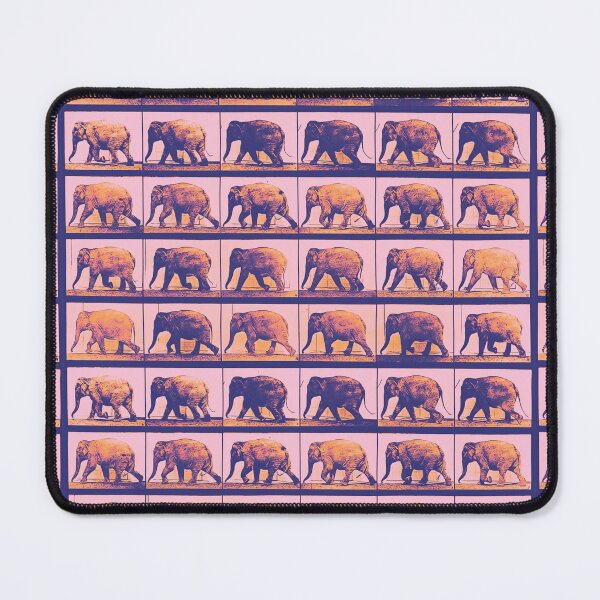 Item preview, Vintage Elephant in Motion, Sunset Pink designed and sold by DreamingBeetle.