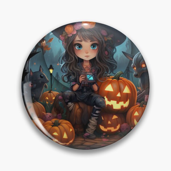 Item preview, Halloween Anime Chibi Kawaii Girl Funny Gift For Kids designed and sold by Chmielayka.