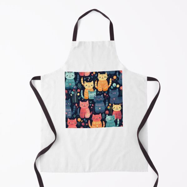 Item preview, Smiling positive colourful cats pattern designed and sold by SmileshareShop.