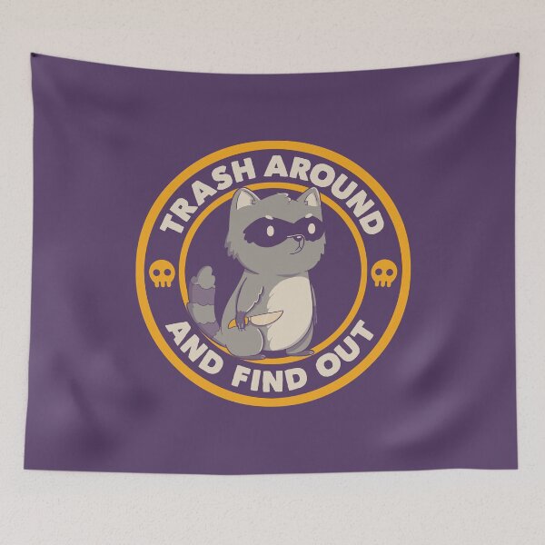 Item preview, Trash Around Raccoon Purple by Tobe Fonseca designed and sold by Tobe Fonseca®.