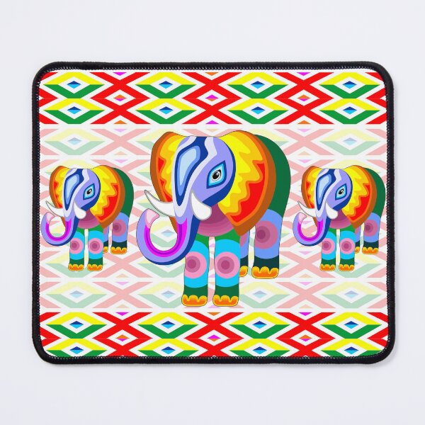 Item preview, Elephant Rainbow Colors Patchwork designed and sold by BluedarkArt.